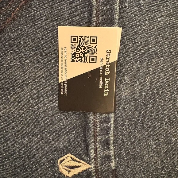 Volcom Men's Dark Blue Slim Straight Jeans - Picture 9 of 9